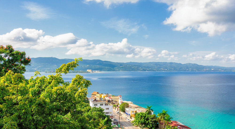An aerial image of Montego Bay, Jamaica