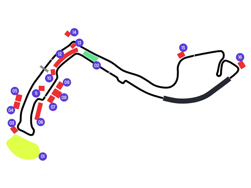 Bahrain Grandstand Map