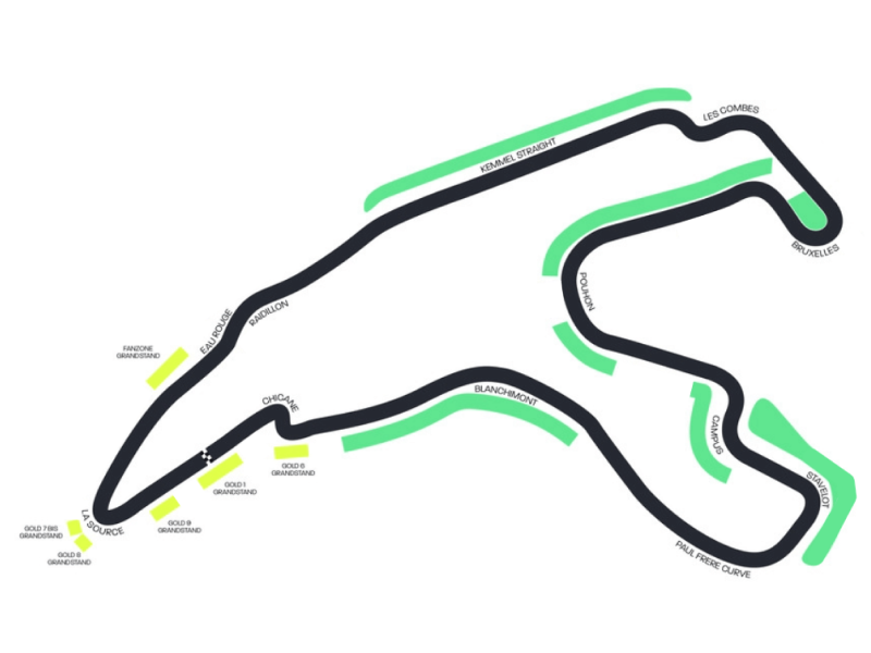 Belgian Grandstand Map