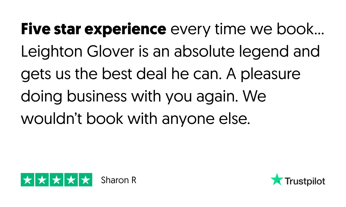 Trustpilot Review - Five star experience every time we book... 